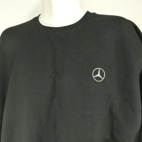 MERCEDES Car Dealership Black Sweatshirt Employee Uniform Shirt Size XL NWT - Picture 2 of 8